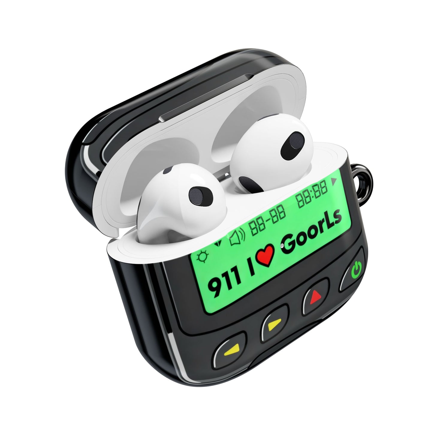 Pager Display AirPod Case | "911 I Love GoorLs" Retro Pager Design